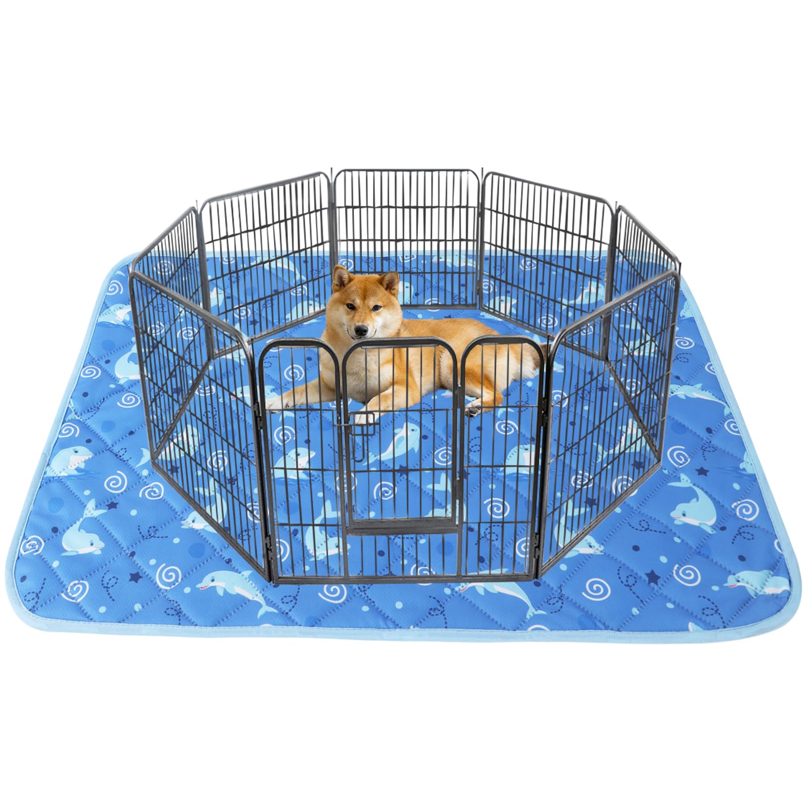 IEUUMLER almohadilla lavable para perros con diseño de delfín, 48 x 48 pulgadas
