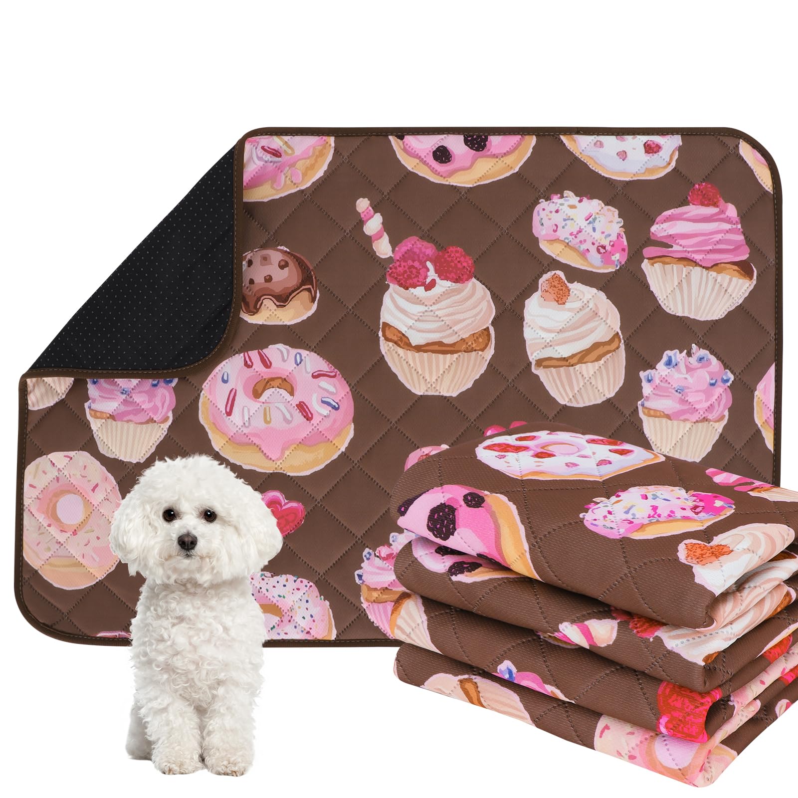 IEUUMLER almohadilla lavable para perros con patrón pastel, ideal para entrenamiento y descanso.