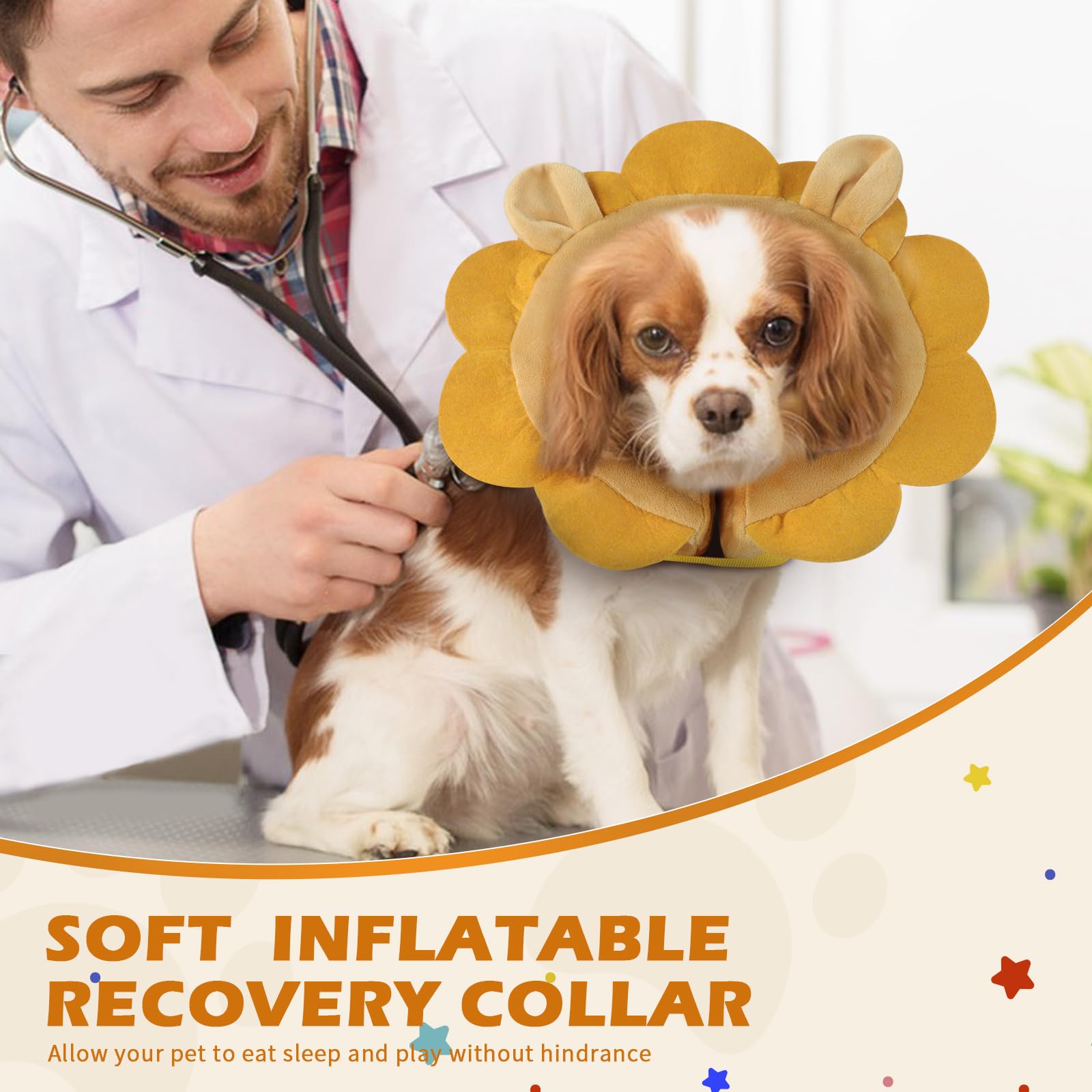 IEUUMLER collar con diseño lindo para mascotas durante la recuperación.