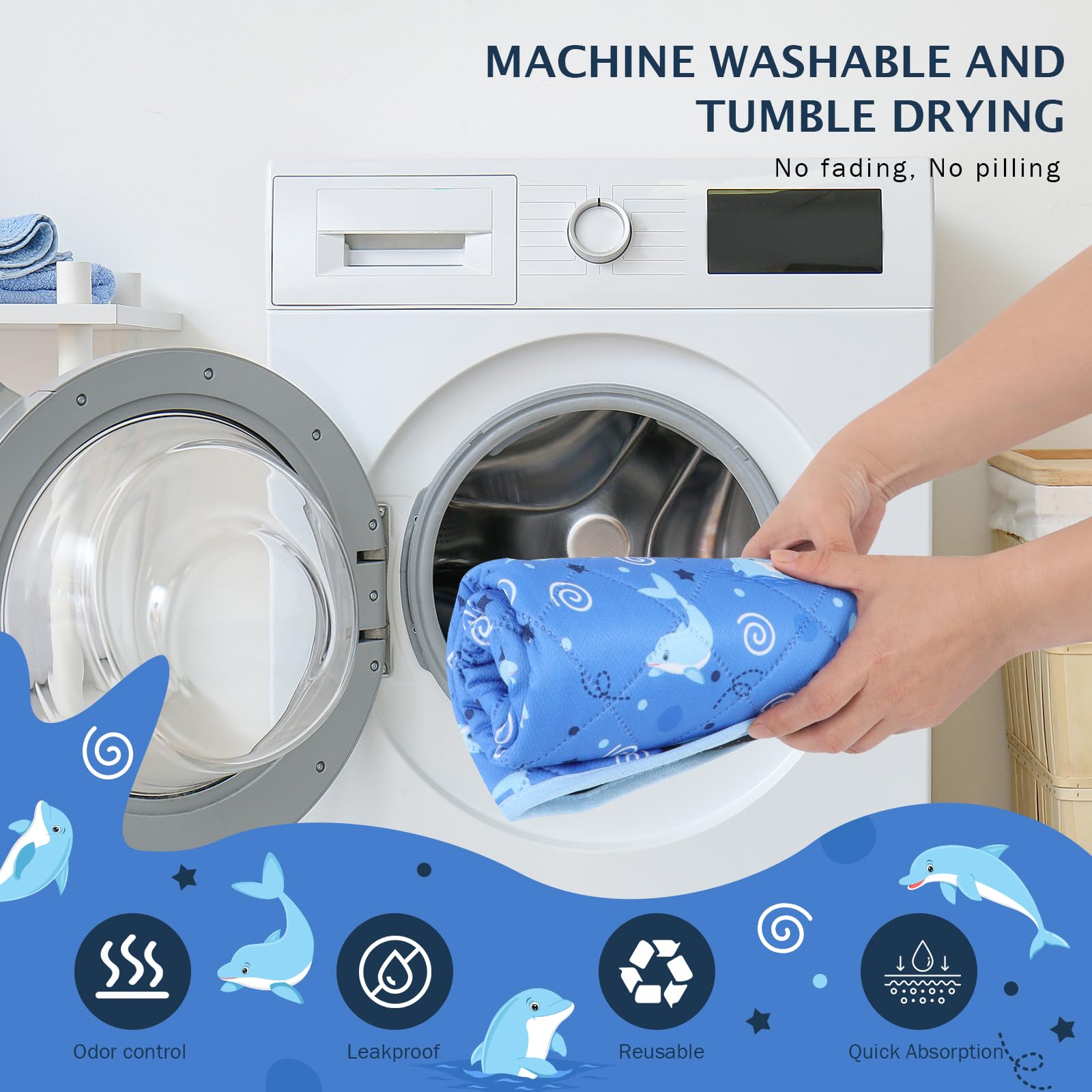 IEUUMLER dos pads lavables para uso rotativo, facilita la limpieza diaria.