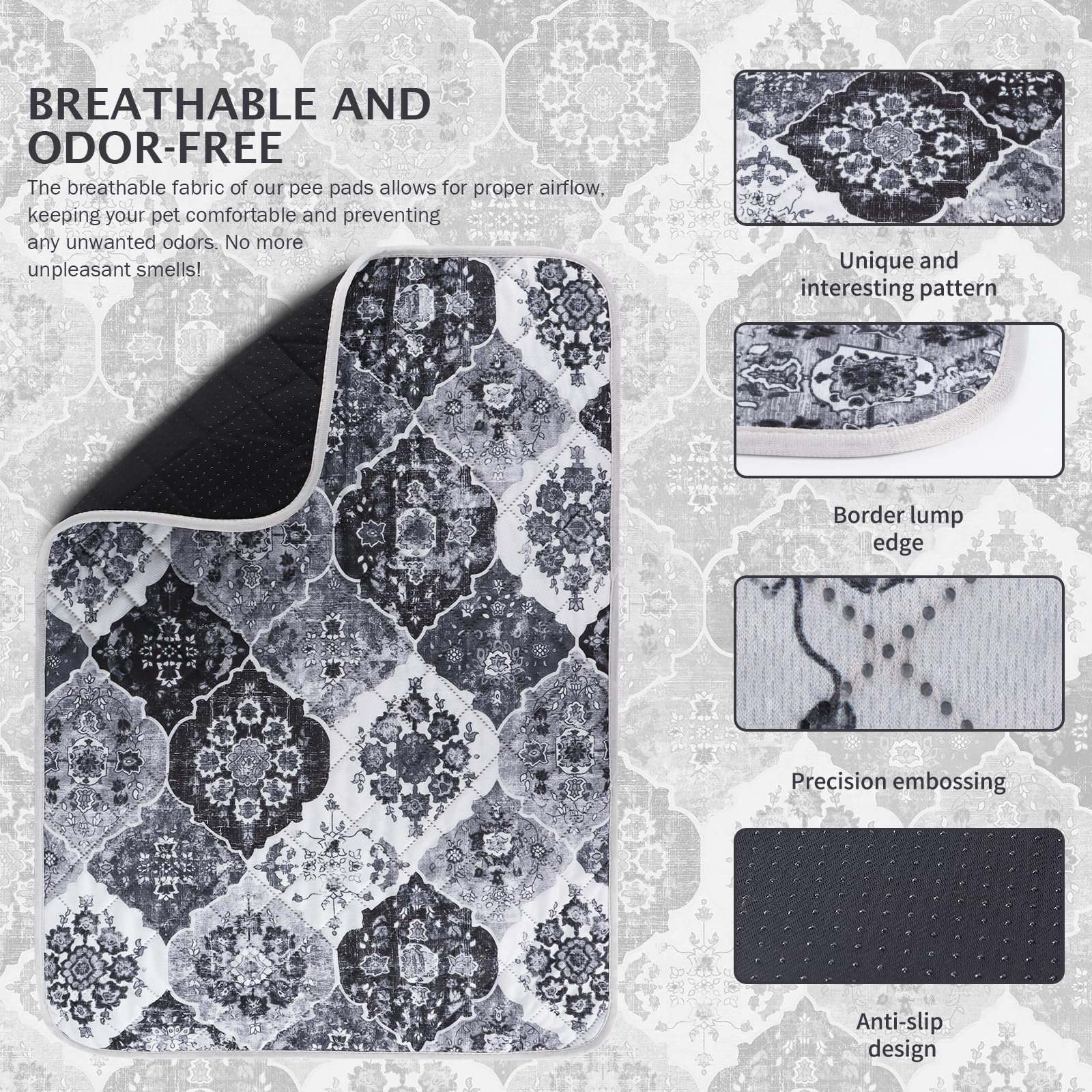 IEUUMLER pad para perros, diseño bohemio añade calidez al espacio.
