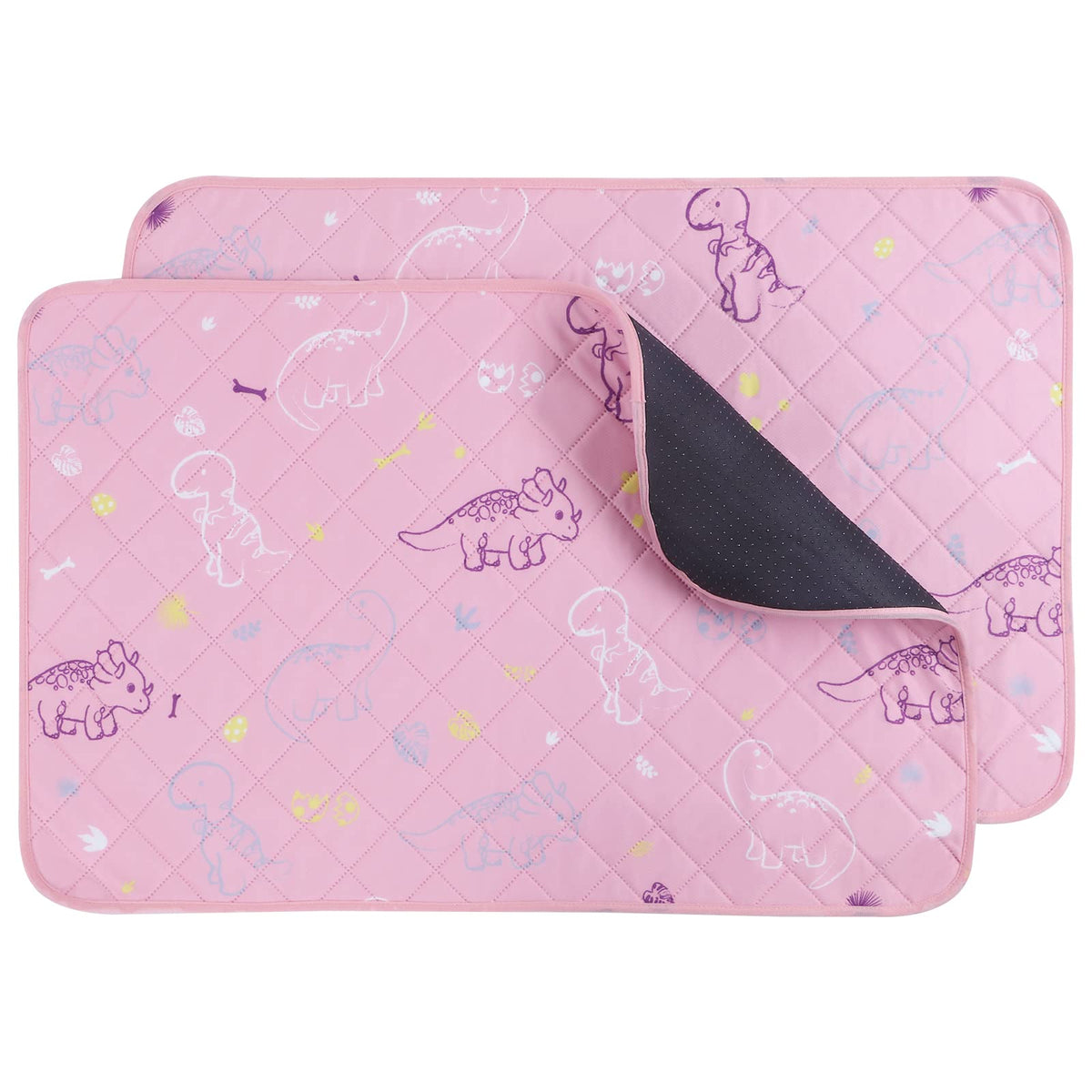 IEUUMLER almohadilla lavable dinosaurio rosa, ideal para entrenamiento de cachorros.