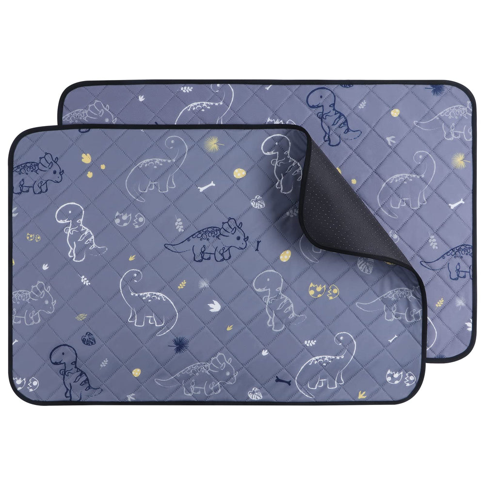 IEUUMLER tapete lavable para perros, dinosaurio gris, ideal para entrenamiento y protección de suelos.