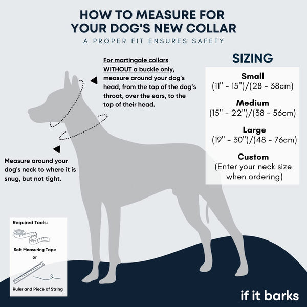 Collar martingale If It Barks con componentes metalicos duraderos
