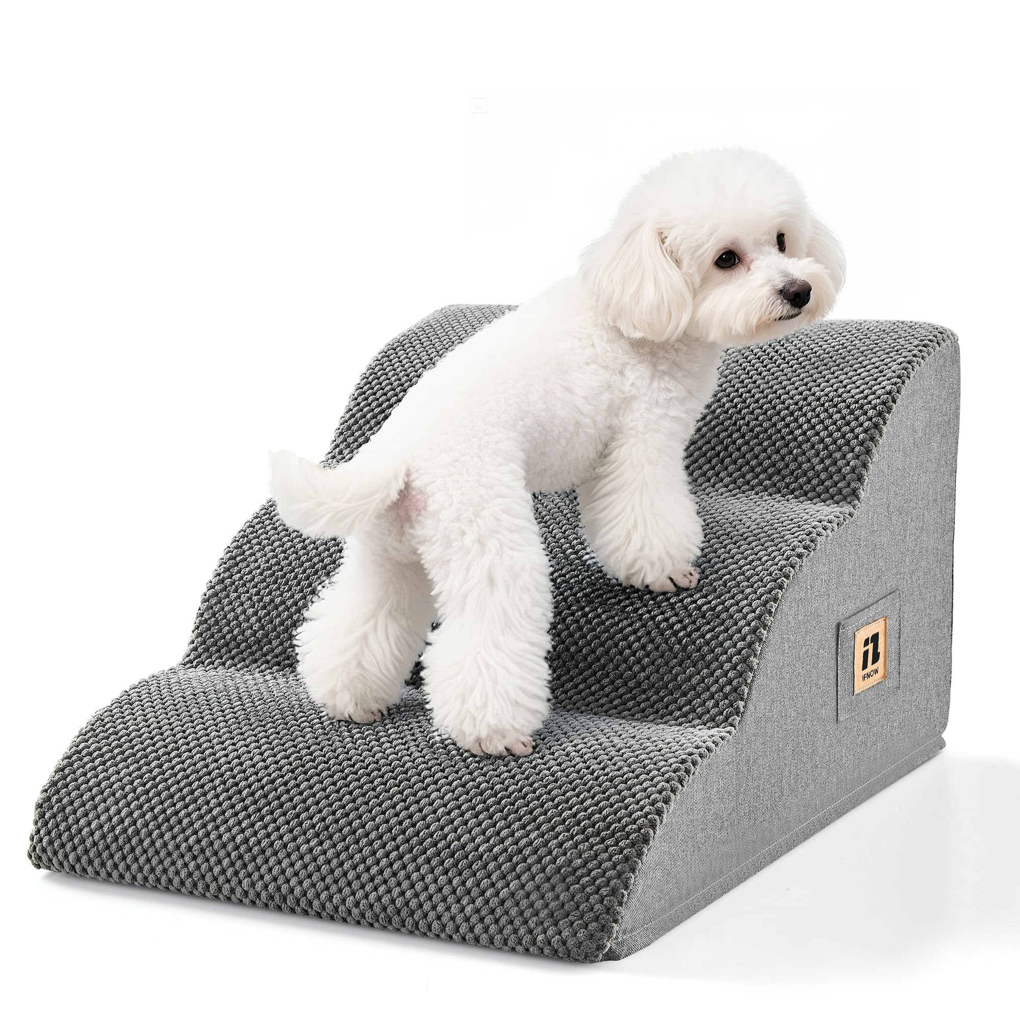 IFNOW escalera para perros tres pasos con inclinación suave para sofá
