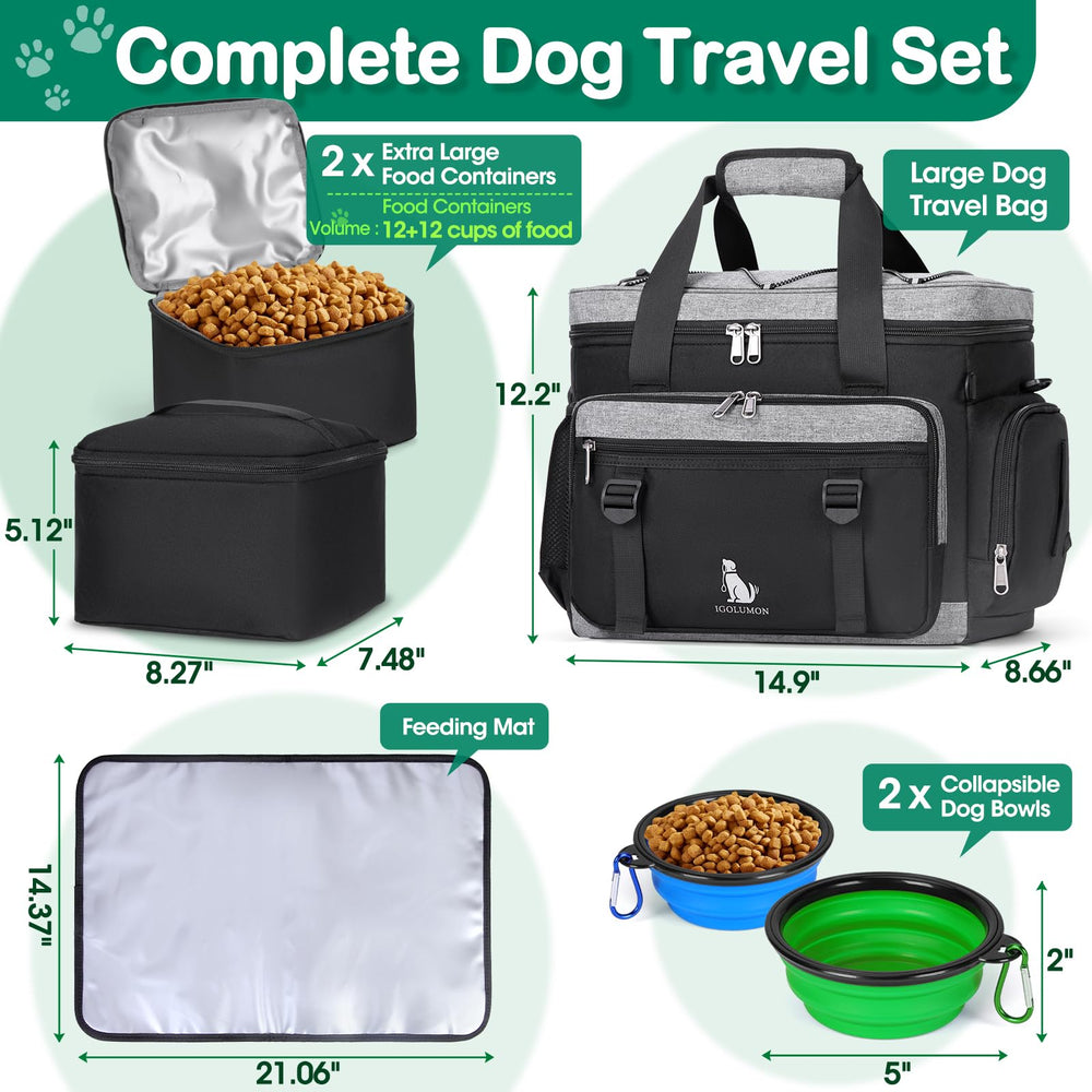 IGOLUMON tazones colapsables para perros con mosquetón, prácticos para transportar.