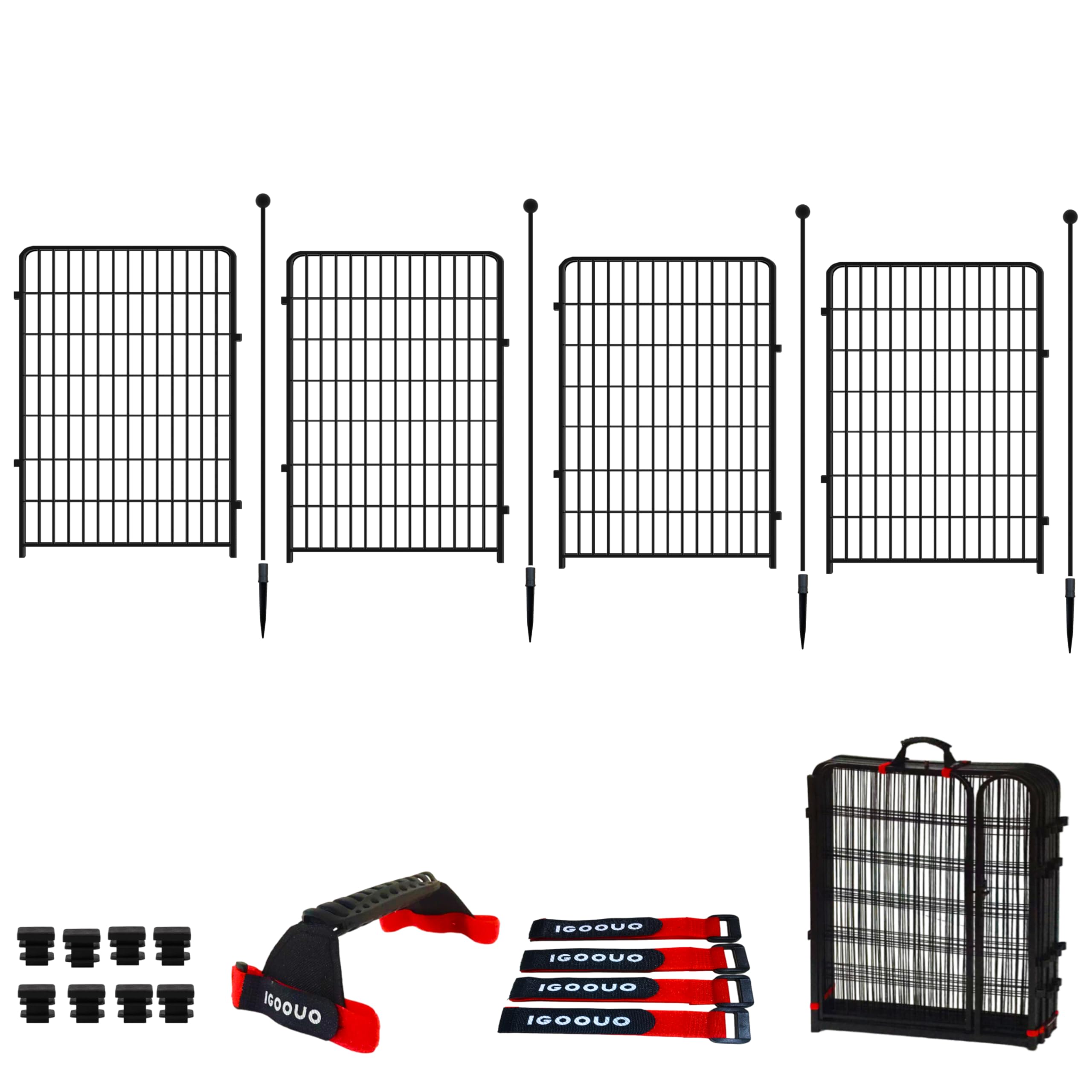 IGOOUO cercado para perros exterior 36 pulgadas, altura segura para patio o camping