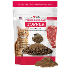 iHeartCats ternera deshidratada en trozos para realzar la comida