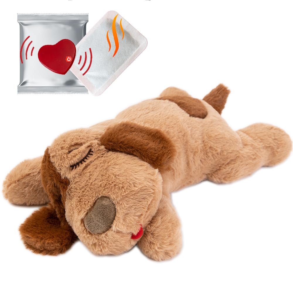 iHeartDogs Corazón-puppy-toy ofrece consuelo calmante para cachorros.
