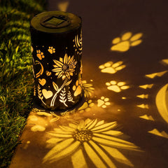 iHeartDogs lampara solar sombras girasoles patas para jardin