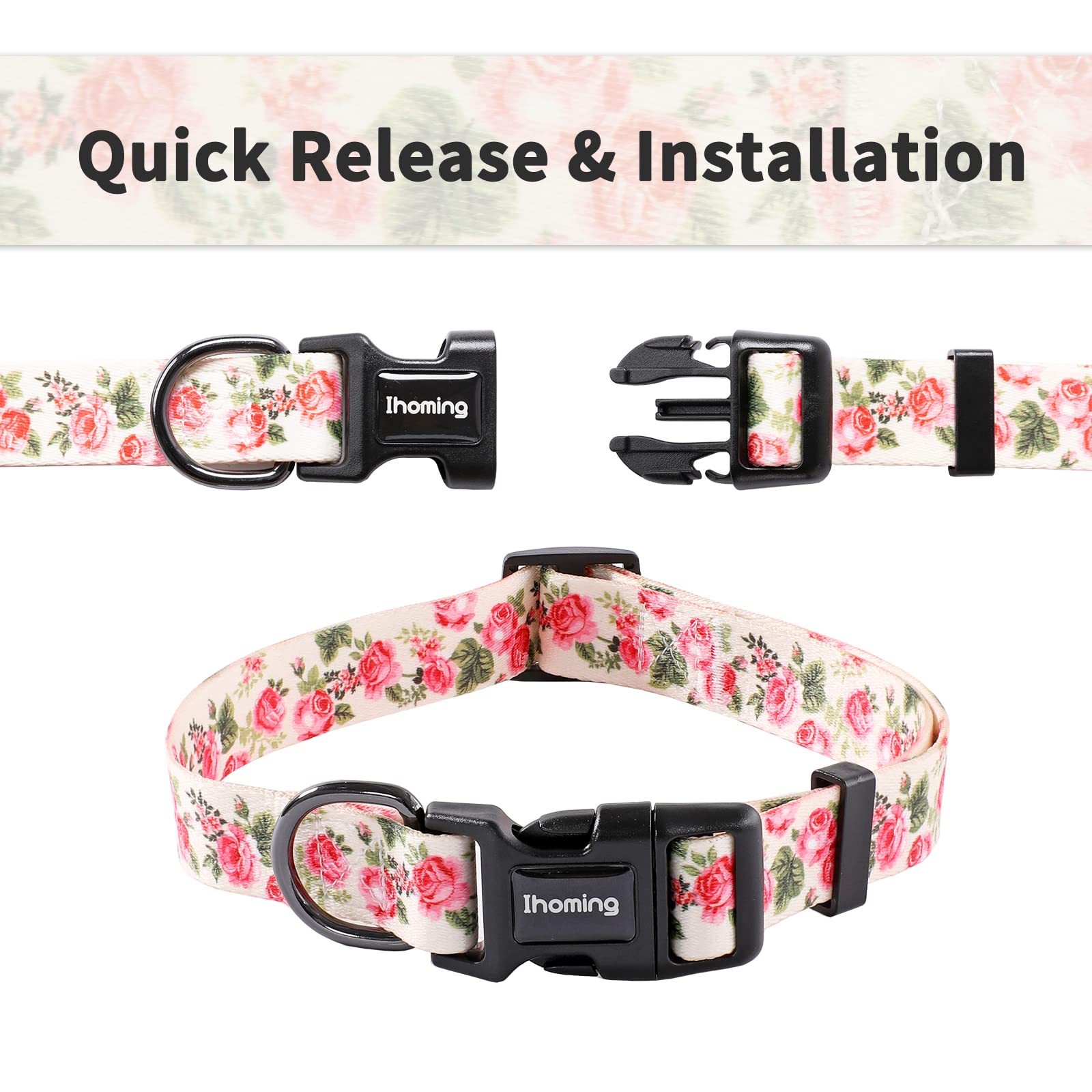Ihoming collar ajustable 10-15 pulgadas, talla adecuada para mascotas pequeñas