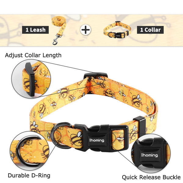 Ihoming collar para cachorro con hebilla rápida, fácil de colocar y quitar.