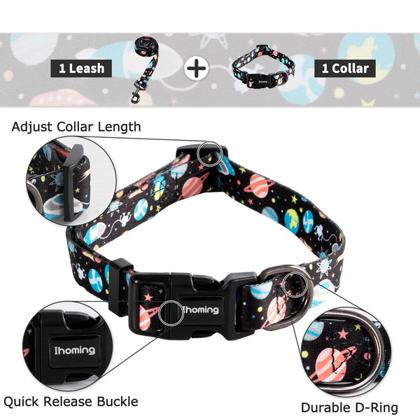 Ihoming collar y correa con anilla en D de acero inoxidable para mayor durabilidad.