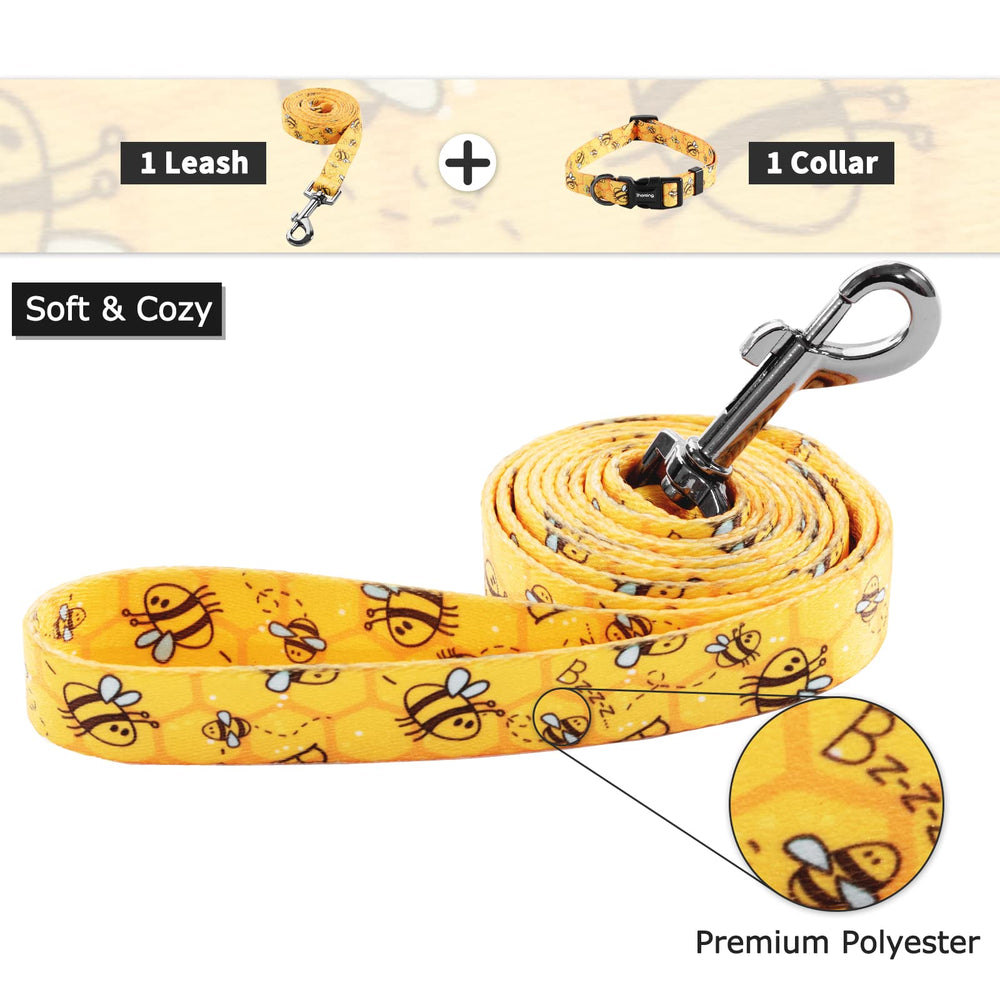 Ihoming correa para cachorro con diseño abeja, visibilidad mejorada para paseos seguros.