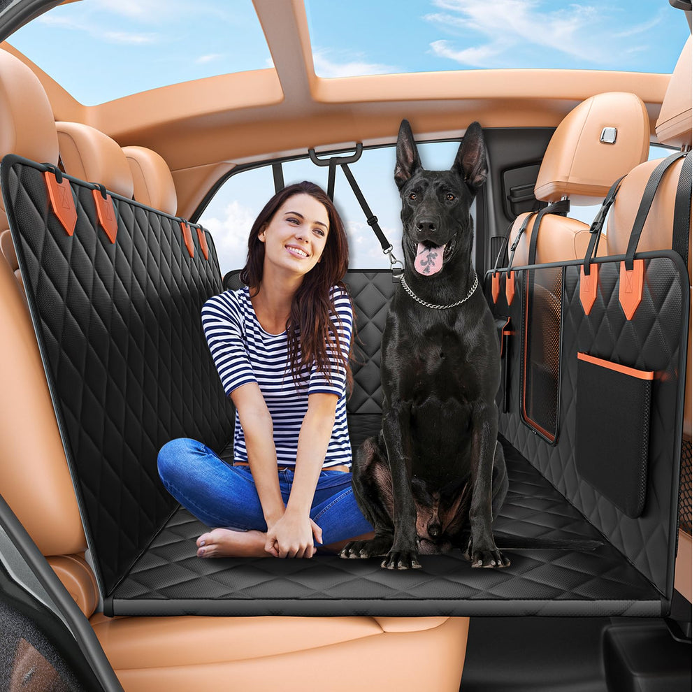 IJVAE Extensor de asiento trasero para perros con base rígida, apoyo estable para viajes.
