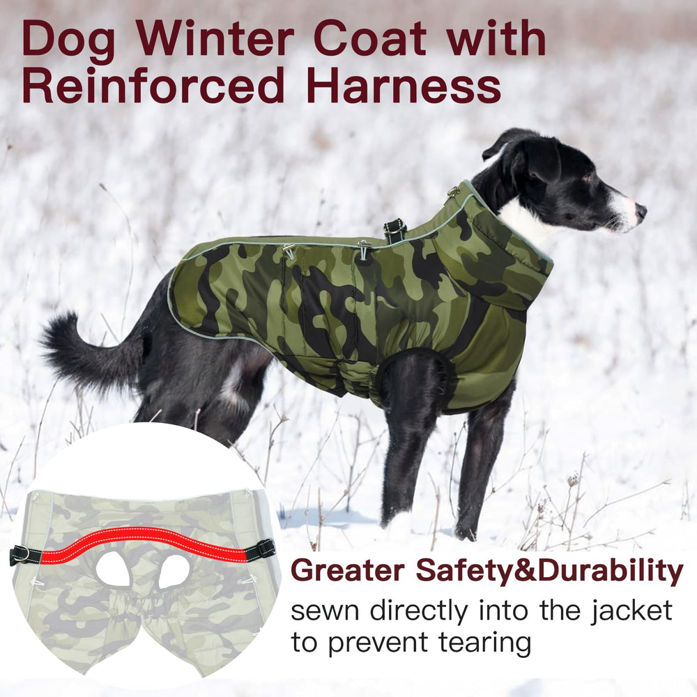IKIPUKO chaqueta de invierno camuflaje espalda ofrece calidez y durabilidad