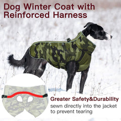 IKIPUKO chaqueta de invierno camuflaje espalda ofrece calidez y durabilidad