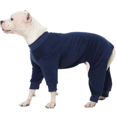 IKIPUKO Pijama para perro grande, frente, tejido suave que mantiene el calor.