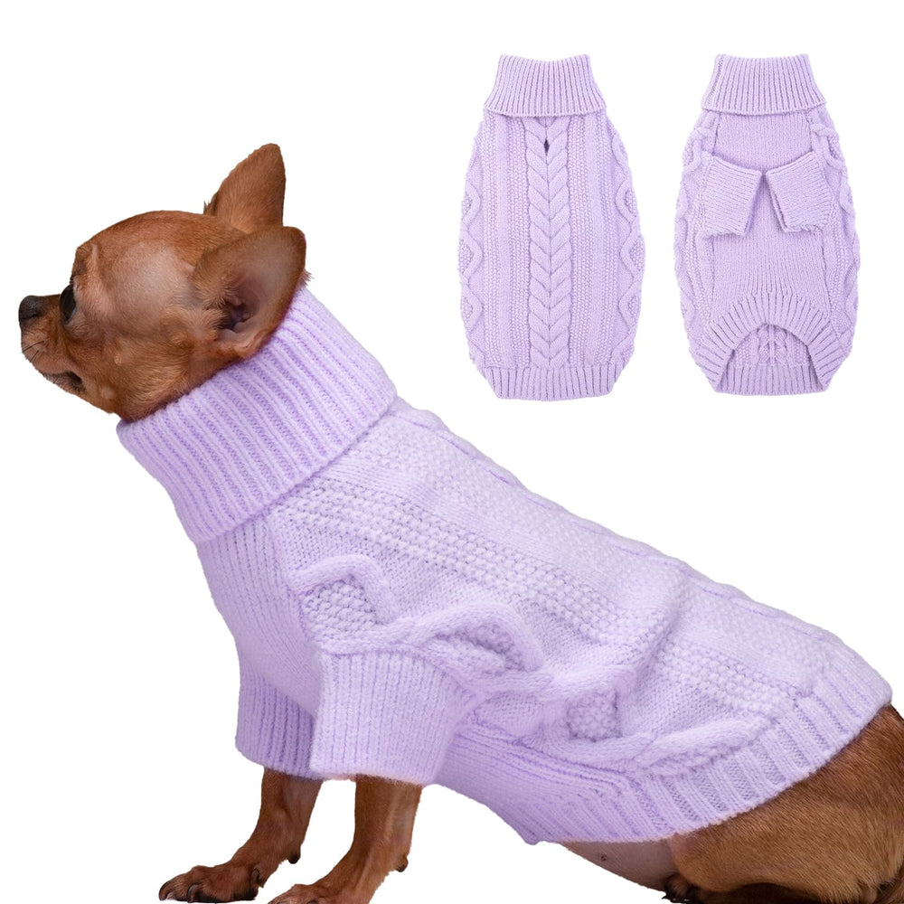 IKIPUKO sudadera para perro pequeño morada, vista general cómoda para el día a día