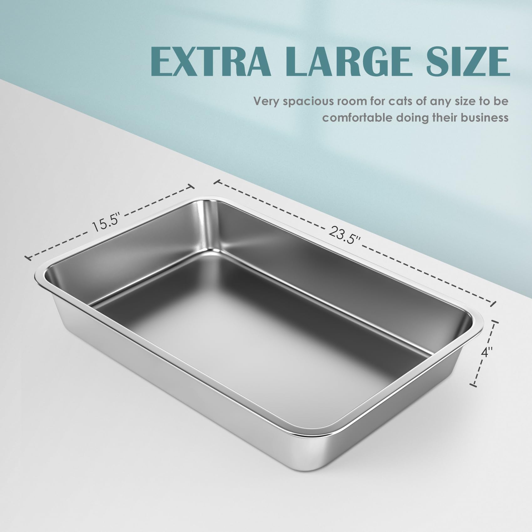 Bandeja IKITCHEN para gatos con entrada baja, ideal para gatos mayores.