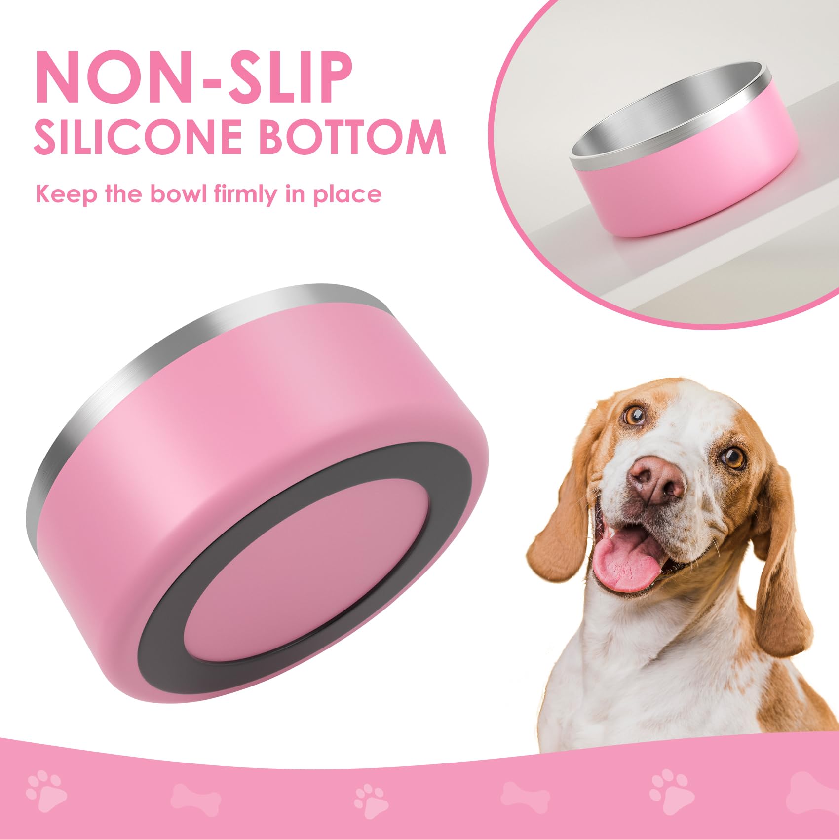 ikitchen tazón-para-perro en color rosado añade estilo al comedor de tu mascota.