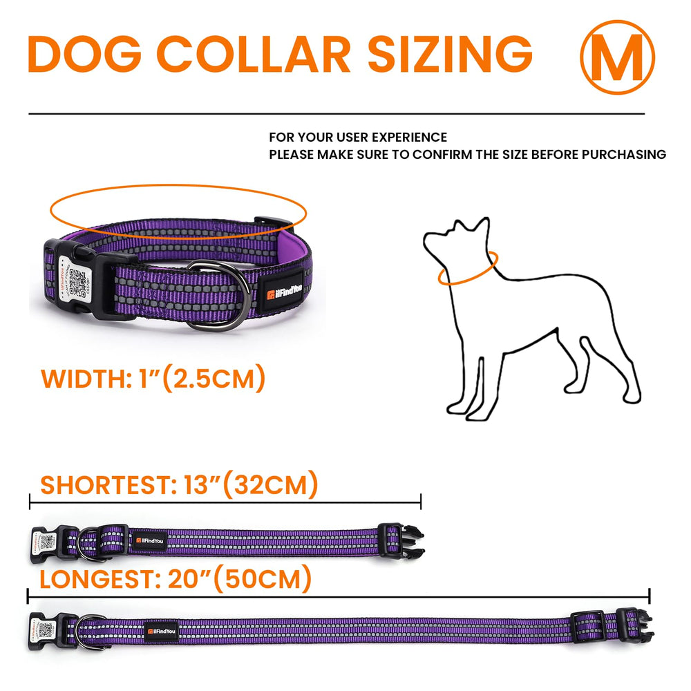 ILFINDYOU collar con banda reflectiva gruesa mejora la visibilidad nocturna.
