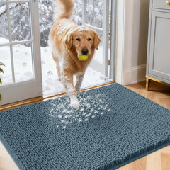 IM HOME alfombra puerta perros, chenille absorbente para suciedad y humedad.