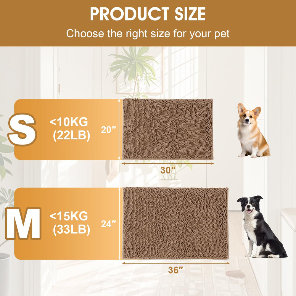 IM HOME alfombra chenille absorbente para perros, atrapa polvo y humedad al entrar