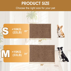 IM HOME alfombra chenille absorbente para perros, atrapa polvo y humedad al entrar