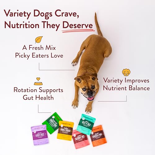 Portland Pet Food Company – Wally’s Salmon N’ Rice: Toppers Húmedos para Perros | Sin Gluten, Ingredientes Limitados - 5 Pack
