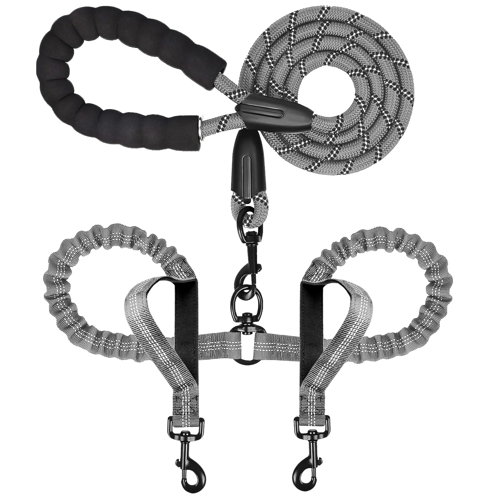 Drgxle Correa Doble para Dos Perros – 5.5 ft, 1/2