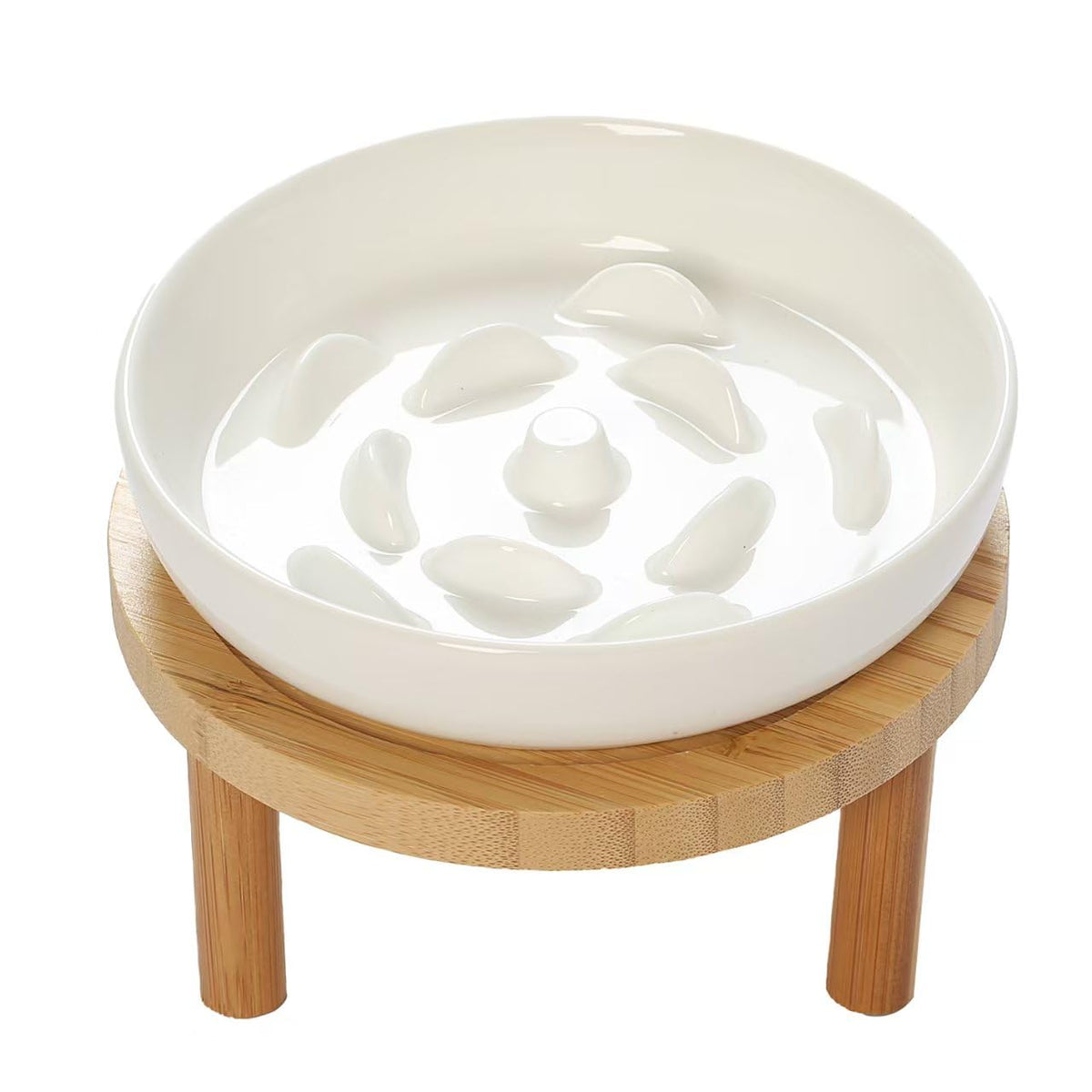 Plato cerámico alto Lusifaco para gato, estable y cómodo.