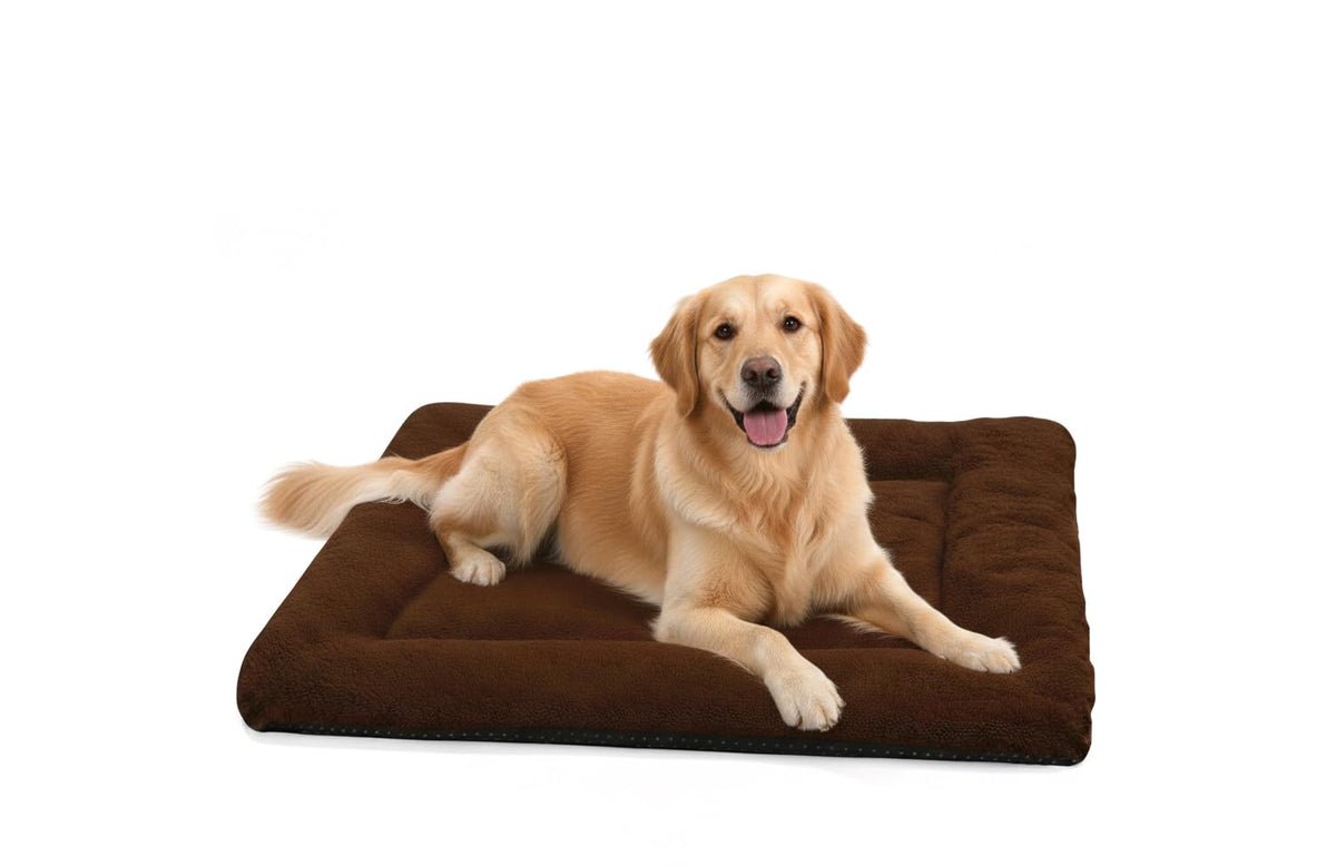 ZENGAOOU Cama de jaula 48 x 30 para perros grandes | felpa suave, base antideslizante, lavable