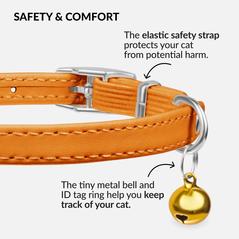 CollarDirect: cascabel metálico naranja que emite sonido suave para seguimiento