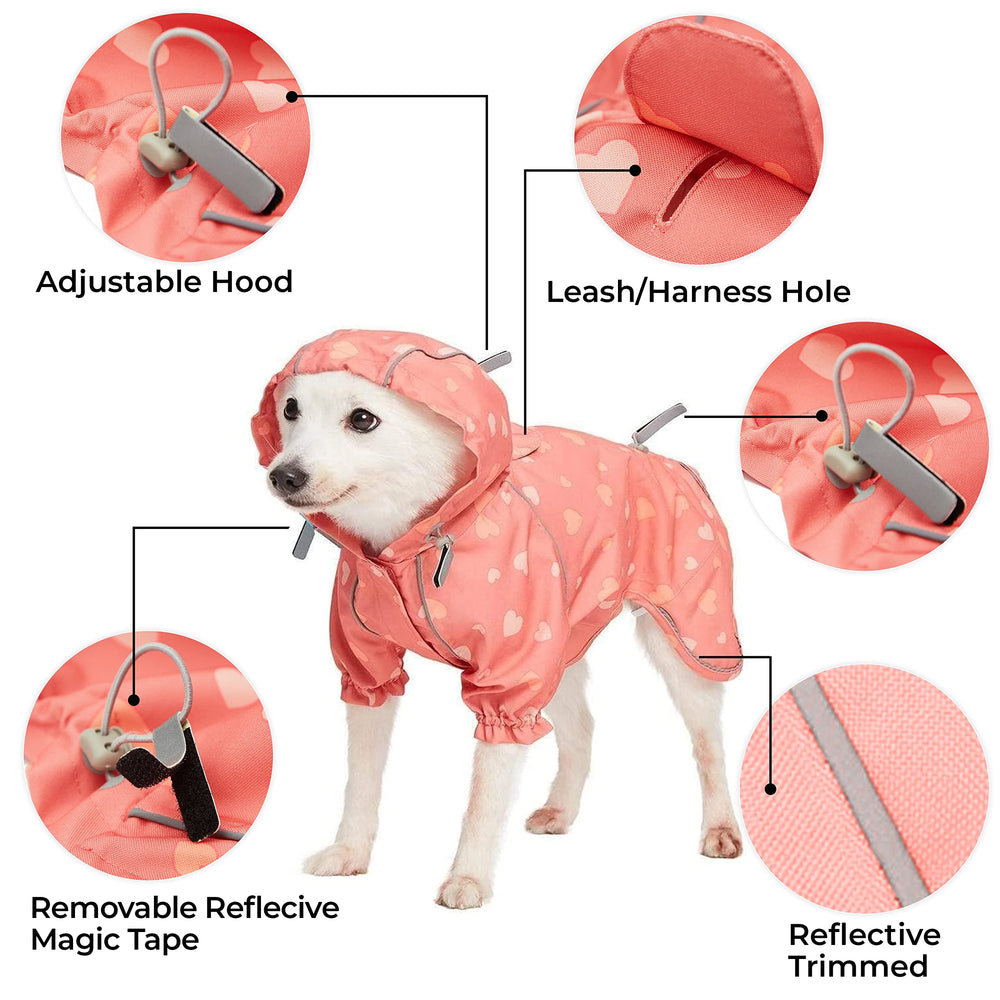 Blueberry Pet impermeable, orificio para arnés, ajuste seguro para paseos.