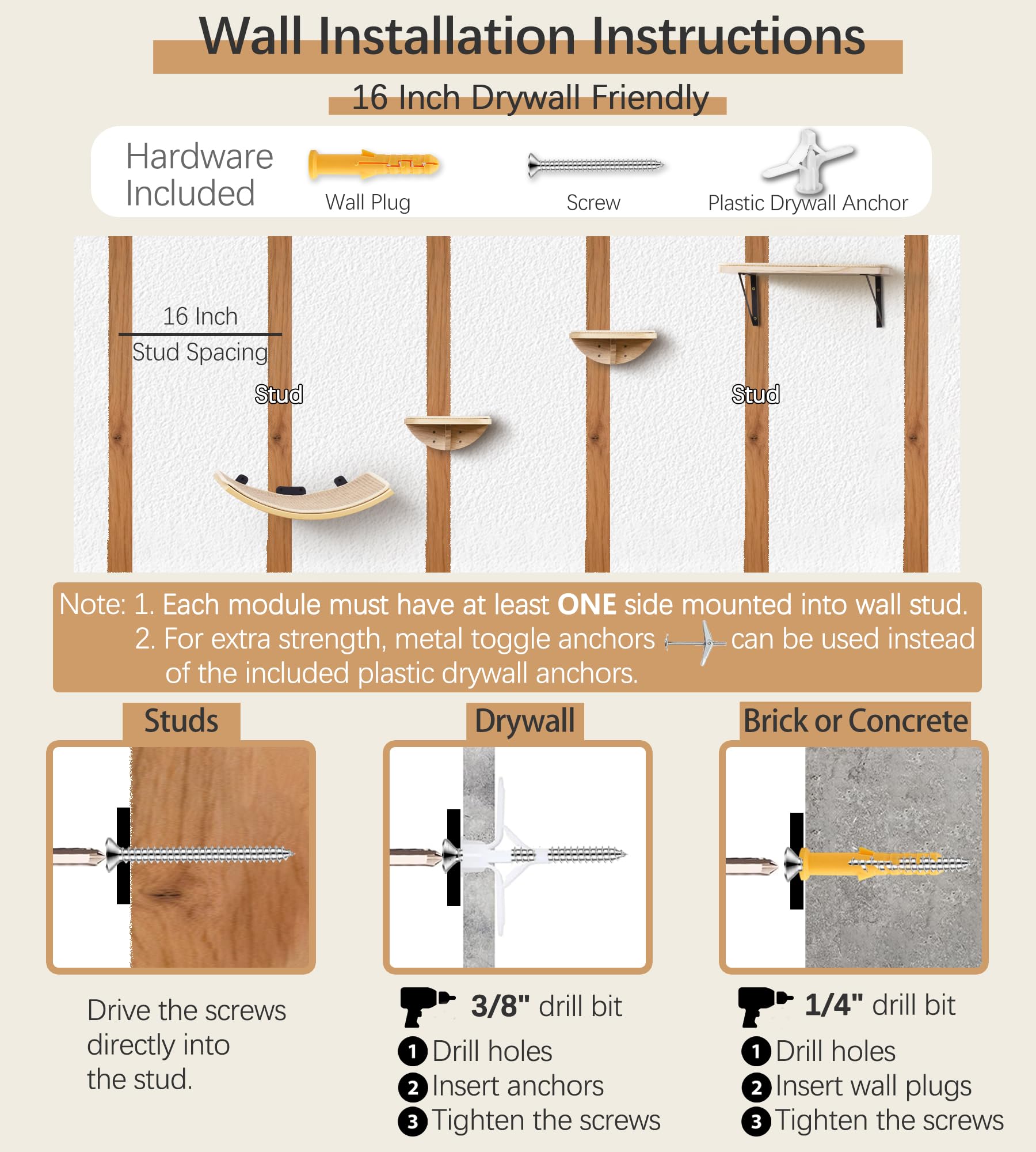 PELUMOZ Escalones de Pared para Gatos – Pack de 2, Cuadrados en Madera con Fieltro Antideslizante