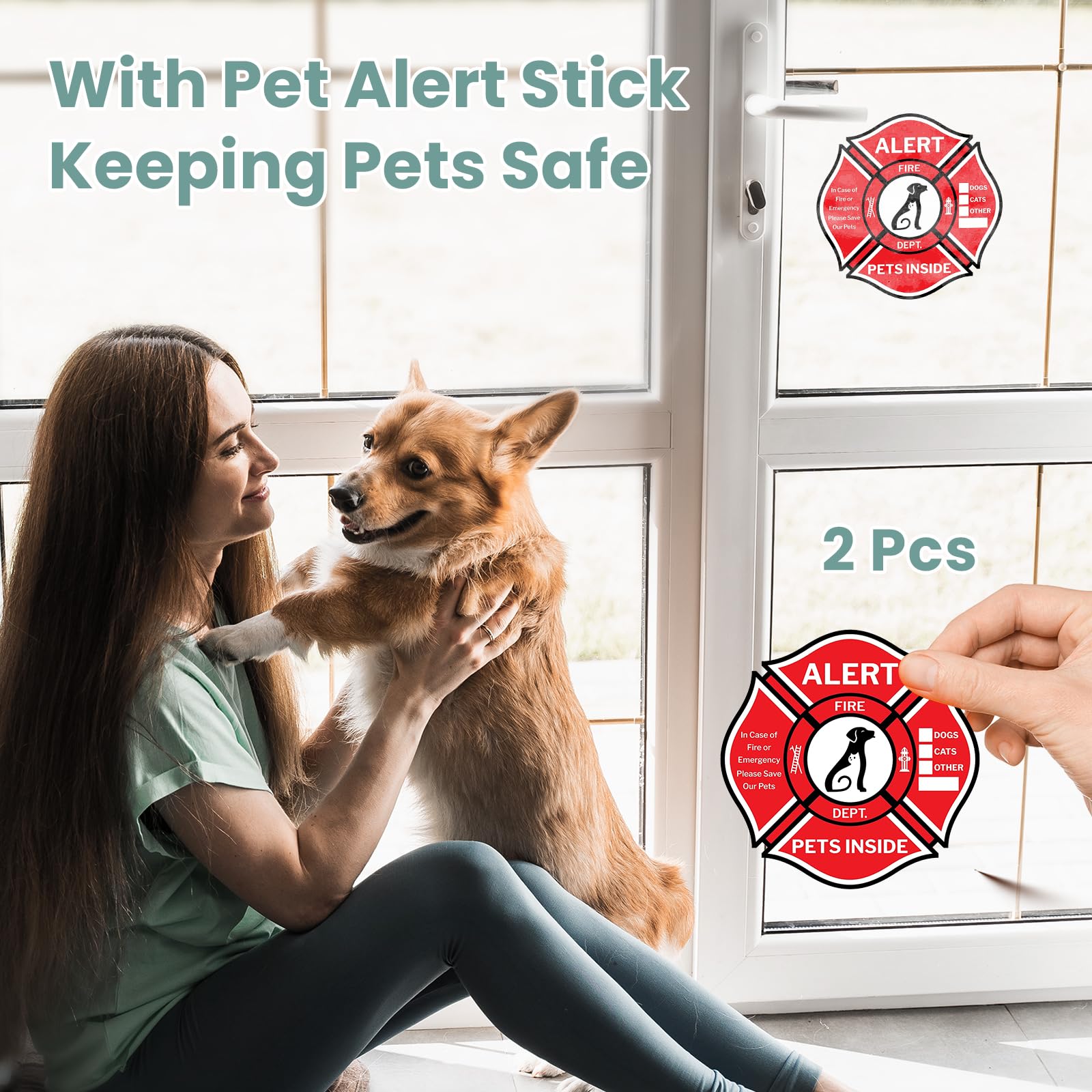 PETCOMING Puerta para Perro con 3 Pestañas – Puerta de Pared para Mascotas Medianas (Hasta 45 lb)