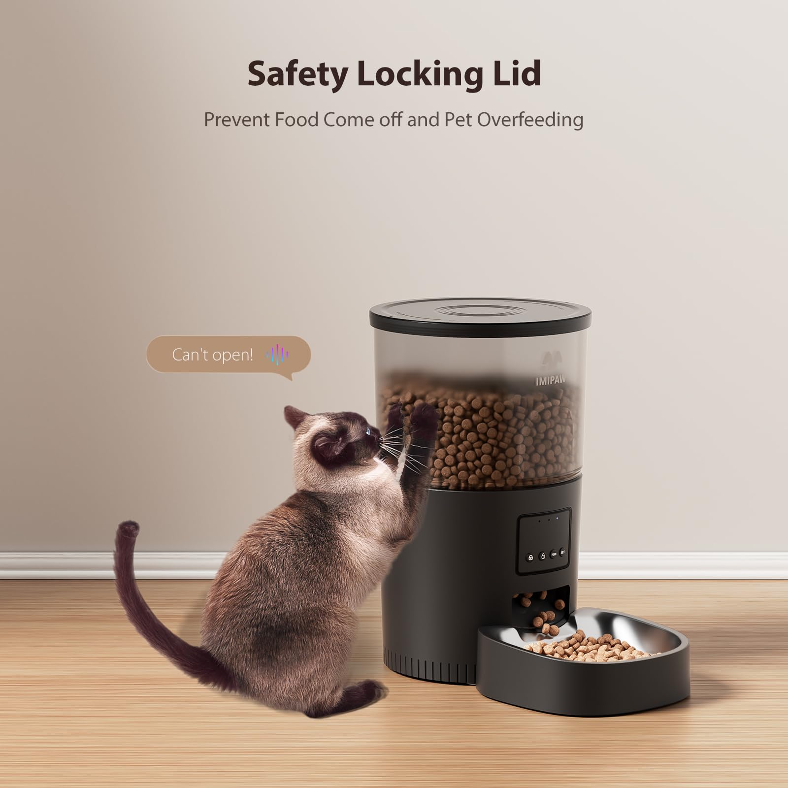 IMIPAW diseño interior con porciones para servir de forma estable
