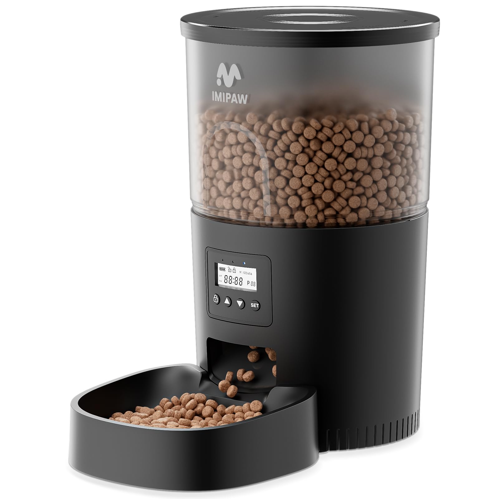 IMIPAW alimentador automático con pantalla de cristal líquido para programar comidas