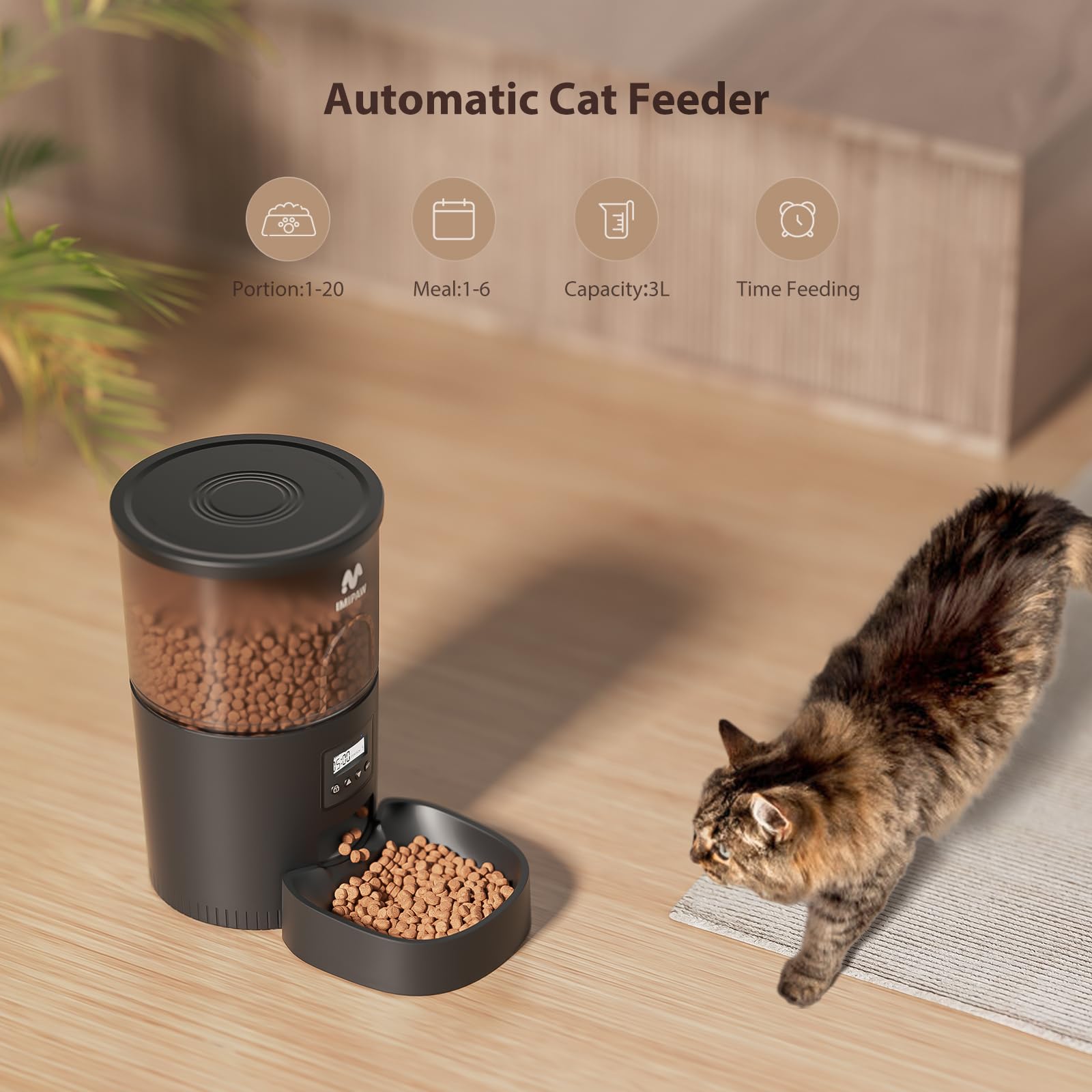 IMIPAW alimentador automático con capacidad de 120 porciones para varios días