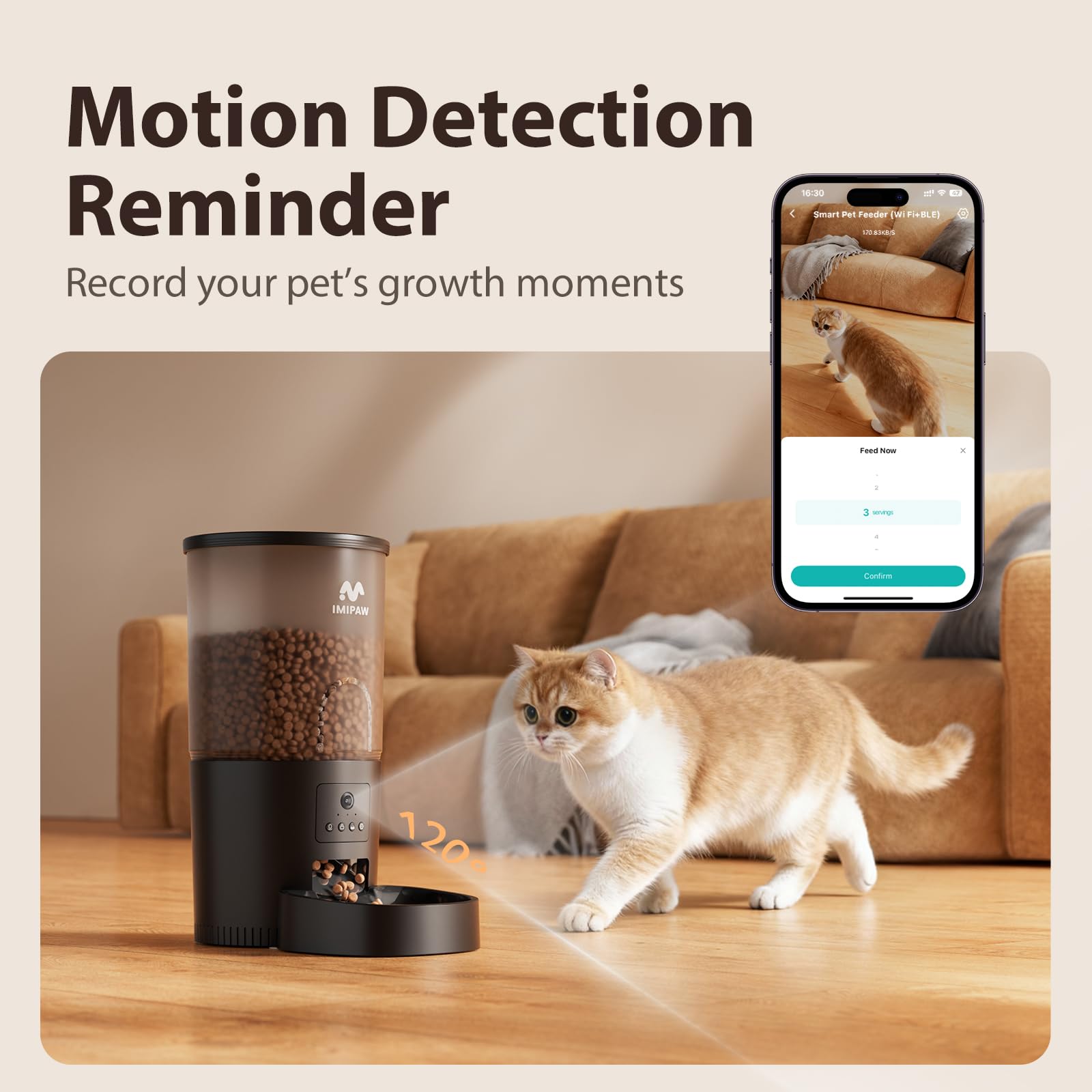 IMIPAW cámara 1080p con visión nocturna para vigilar a tu mascota