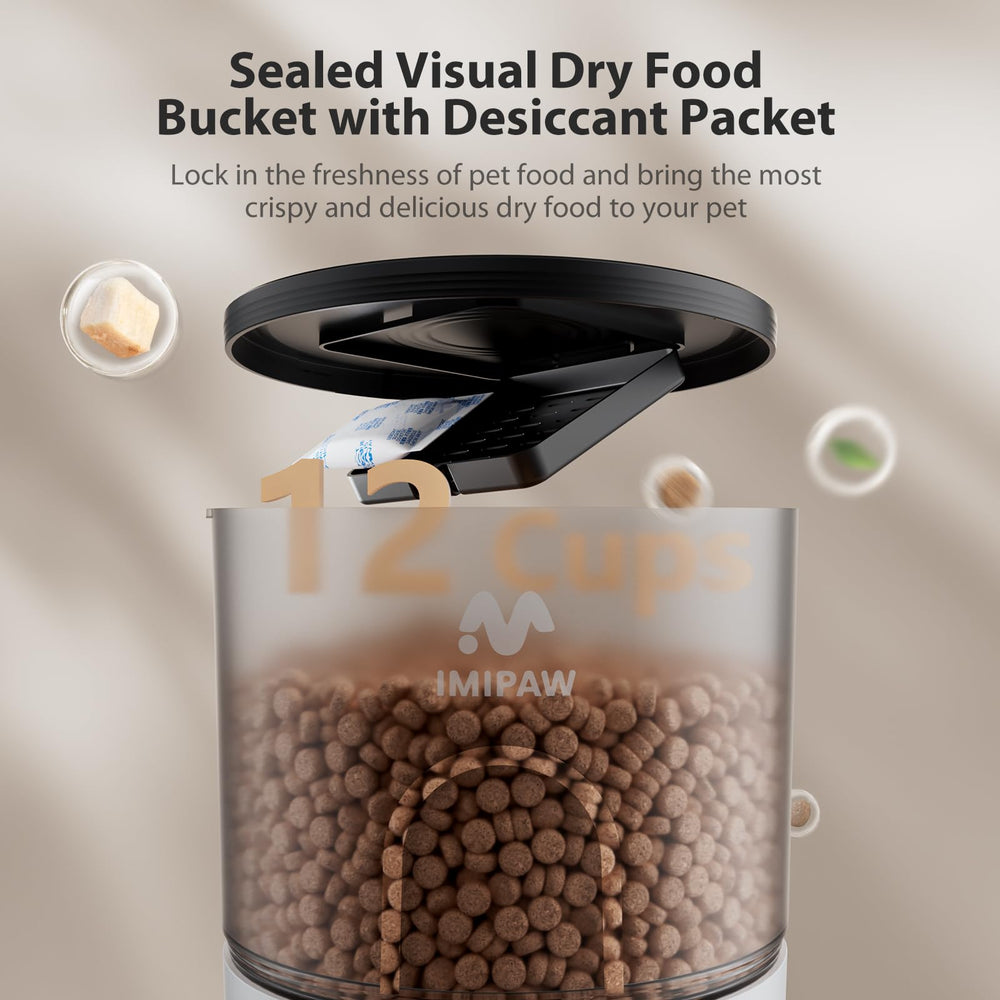 IMIPAW capacidad 3 litros, ideal para varios días de comida seca.