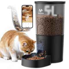 IMIPAW comedero automático para gatos con cámara, control remoto de alimentación