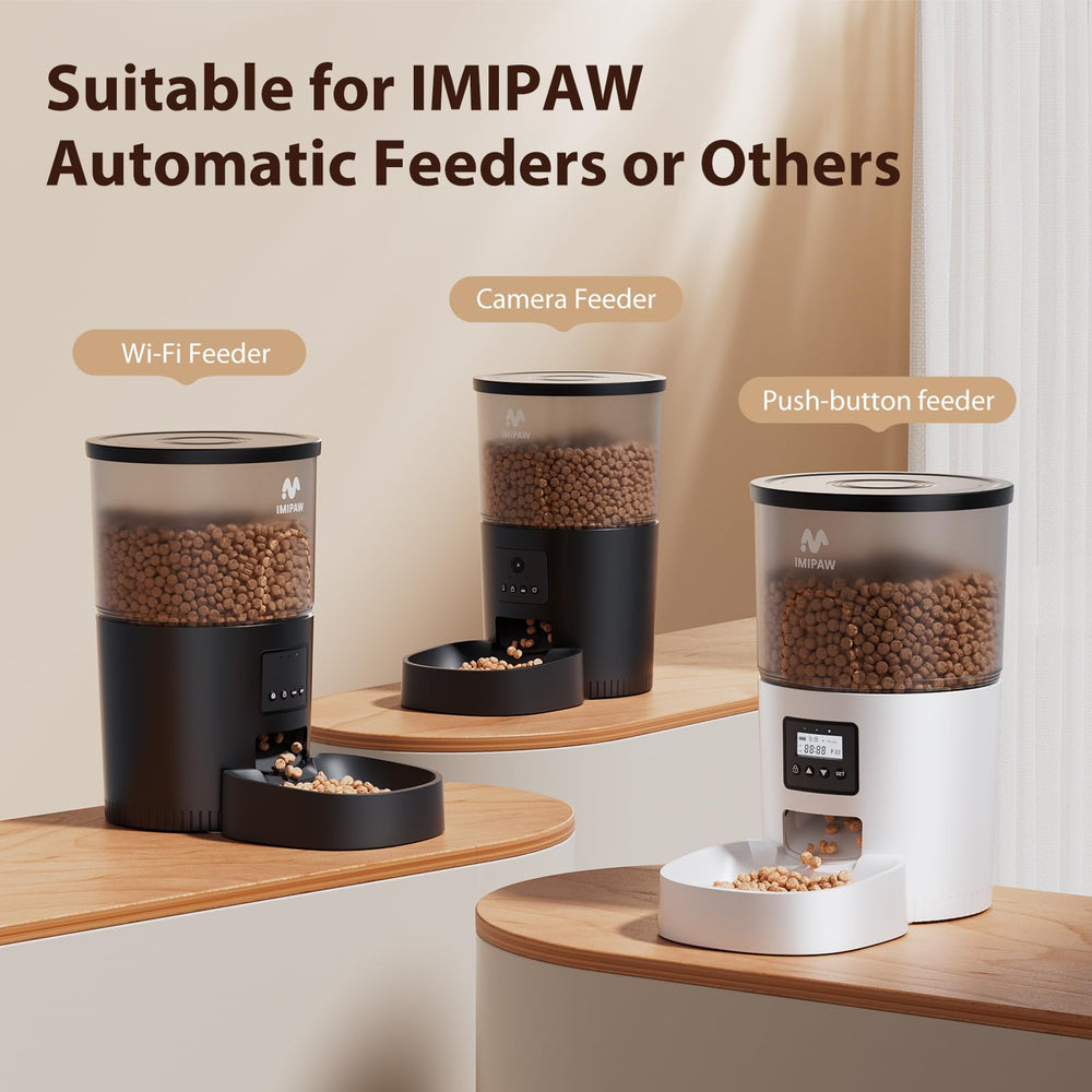IMIPAW compatible con comederos automáticos ofrece flexibilidad para distintos sistemas.