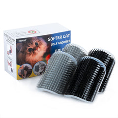 IMISNO Groomer de esquina con bolsita de hierba gatera para incentivar al gato.