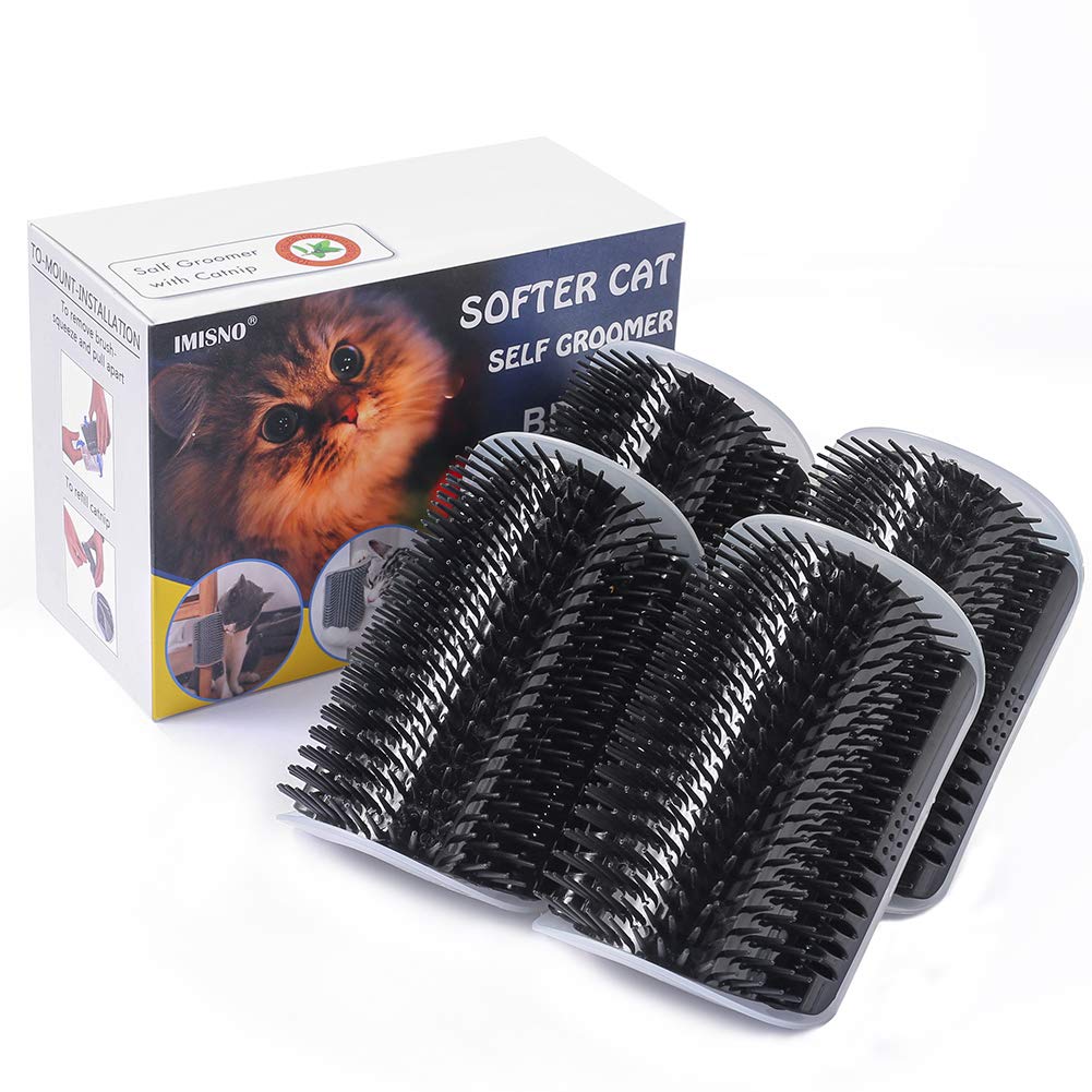 IMISNO cepillo de masaje para gato en la pared, suave y seguro.