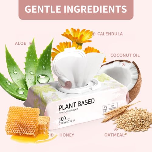 IMMHABI toallitas para pelo con aloe, miel y coco para pelaje nutrido.