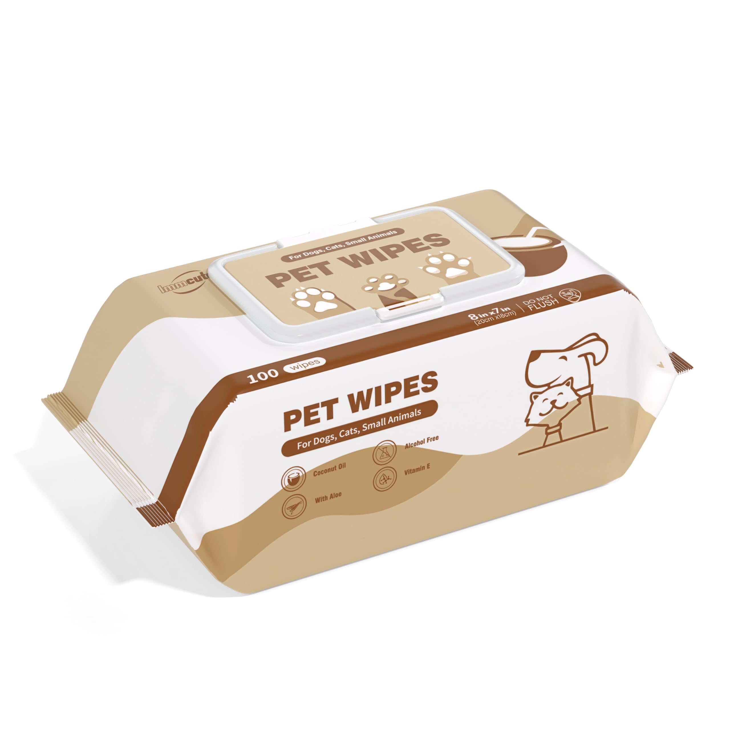 Toallitas IMMCUTE para patas de perro: limpieza suave y desodorizante.