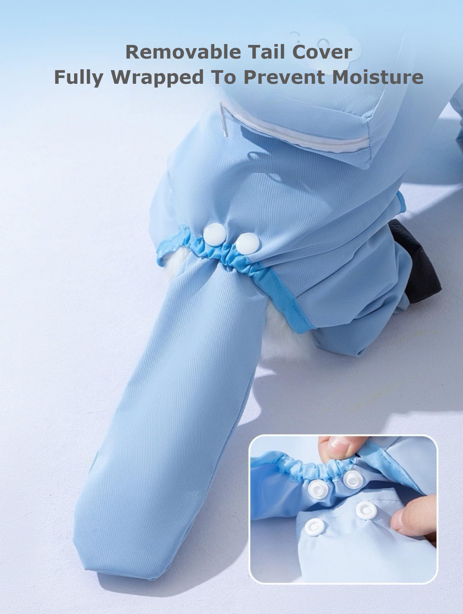 Impermeable para perros diseño de 4 patas para ajuste cómodo.