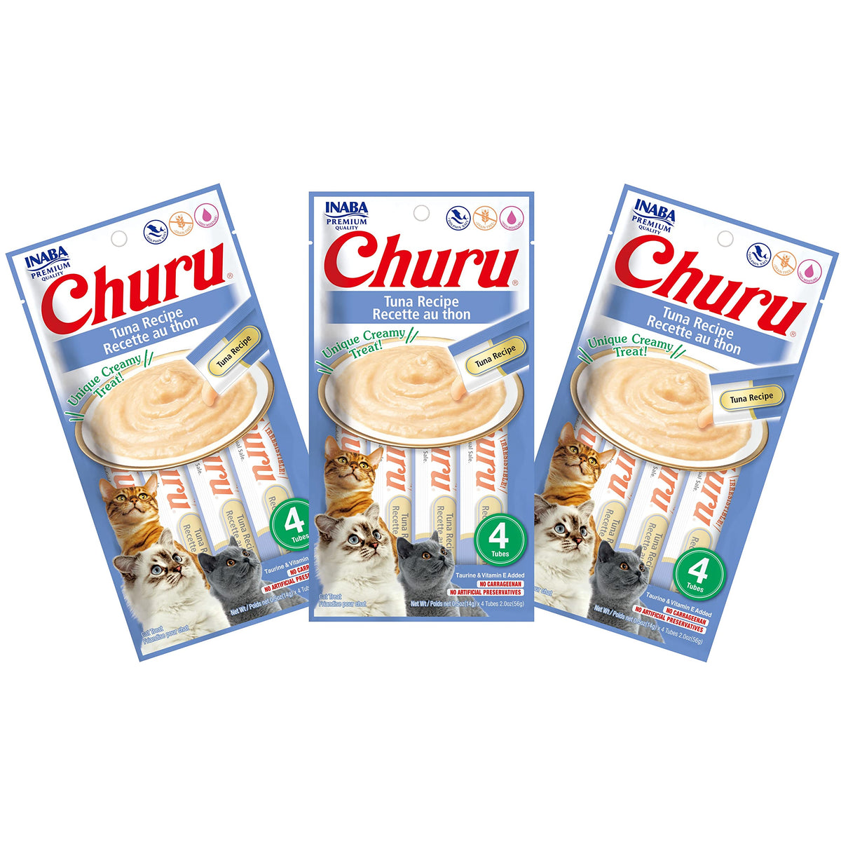 INABA Churu puré de atún en tubo cremoso para deleitar a tu gato.